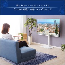 画像6: 【送料無料】美しいフォルムの八角壁寄せテレビスタンド　【OCTA -オクタ-】 【代引不可】メーカー出荷 (6)