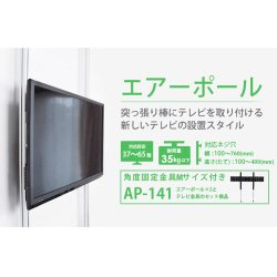 画像2: 【GWセール中！通常価格￥27800】NHK「おはよう日本」まちかど情報室で紹介！エアーポール 2本タイプ・角度固定Mサイズ 　ポールカラーブラック