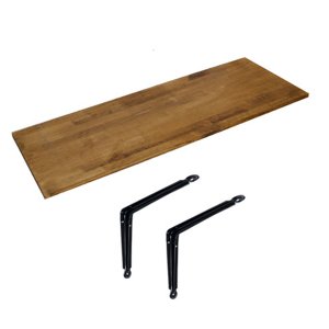 画像1: 【送料無料】賃貸でもOK！テレビ壁掛け金具・DIAWALL・ディアウォール・2ｘ4材セット【ウッディ】専用棚板90×30cm