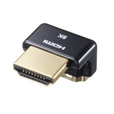 画像1: 【送料無料】HDMIアダプタ HDMI アダプタ L字型 下向き オス メス コネクタ パソコン アクセサリー AD-HD27LD (1)