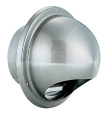画像2: バクマ工業 丸型フード付換気口 開口部:小 防虫網付 ステンレス製 クリアー 100φ用 B-100MVS-A (2)