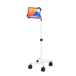 画像2: 【送料無料】タブレット スタンド ipad ホルダー アーム キャスター付き 360度回転 7-11インチ iPad・タブレット用キャスター付きスタンド（ホワイト）CR-LASTTAB16W CR-LASTTAB16W CR-LASTTAB16W