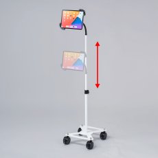 画像5: 【送料無料】タブレット スタンド ipad ホルダー アーム キャスター付き 360度回転 7-11インチ iPad・タブレット用キャスター付きスタンド（ホワイト）CR-LASTTAB16W CR-LASTTAB16W CR-LASTTAB16W (5)