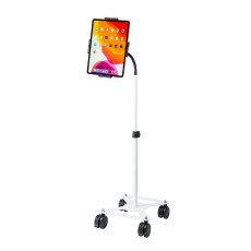 画像3: 【送料無料】タブレット スタンド ipad ホルダー アーム キャスター付き 360度回転 9-13インチ iPad・タブレット用キャスター付スタンド（13インチ対応） CR-LASTTAB34W (3)