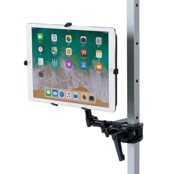 タブレット スタンド ipad ホルダー アーム クランプ式 支柱 9.7〜13