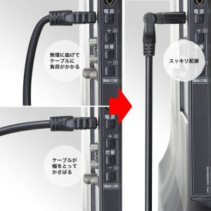 画像5: 【送料無料】テレビ HDMI ケーブル パソコン アクセサリー 3m ハイスピード 3Dコネクタ HDMIケーブル KM-HD20-3D30N