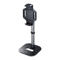 画像1: 【送料無料】タブレット スタンド ipad ホルダー アーム 高さ 角度調整 360度回転 6-13インチ タブレット用伸縮アームスタンド（高さ調節タイプ） PDA-STN39BK (1)