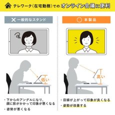 画像6: 【送料無料】タブレット スタンド ipad ホルダー 無段階 高さ 角度調整 コンパクト 12.9インチ タブレット用アルミスタンド（角度・高さ調整タイプ） PDA-STN49S (6)