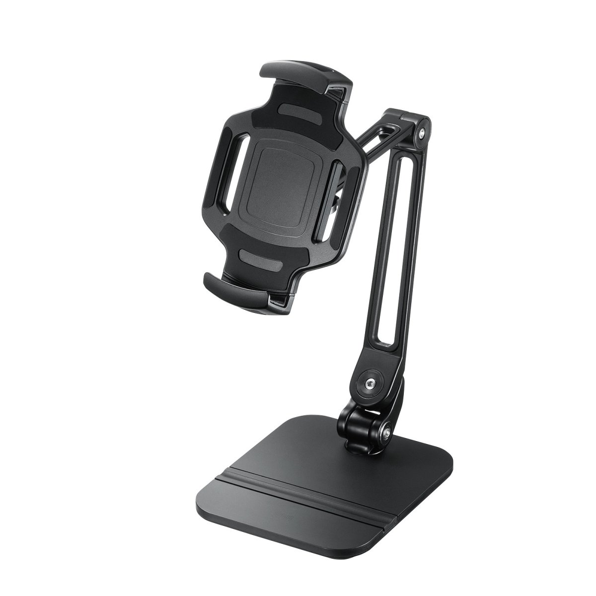 画像1: 【送料無料】タブレット スタンド ipad ホルダー 高さ 角度調整 2関節 360度回転 6-13インチ タブレット用アームスタンド（ペントレー付き） PDA-STN67 (1)