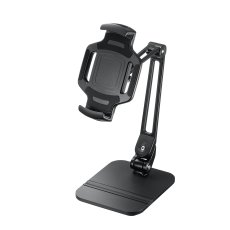 画像1: 【送料無料】タブレット スタンド ipad ホルダー 高さ 角度調整 2関節 360度回転 6-13インチ タブレット用アームスタンド（ペントレー付き） PDA-STN67 (1)