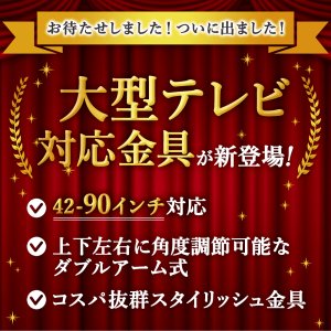 画像5: 【42〜90型対応】大型テレビ対応 壁掛け金具 上下左右角度調節ロングアーム - PRM-LSX8