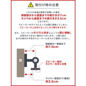 画像13: スピーカー 壁掛け 天吊り  送料無料 角度調節 - SPK-PRZ01