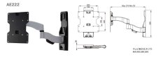 画像10: 【22〜42型対応】超高品質テレビ壁掛け金具 下向き左右アームタイプ - AE222 (10)