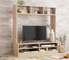 画像2: 【送料無料】テレビ台 ハイタイプ テレビボード 壁寄せ 壁寄せテレビ おしゃれ 壁面収納 送料無料 134001 (2)