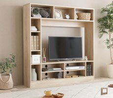 画像2: 【送料無料】テレビ台 ハイタイプ テレビボード 壁寄せ 壁寄せテレビ おしゃれ 壁面収納 送料無料 134003 (2)