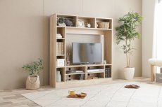 画像3: 【送料無料】テレビ台 ハイタイプ テレビボード 壁寄せ 壁寄せテレビ おしゃれ 壁面収納 送料無料 134003 (3)