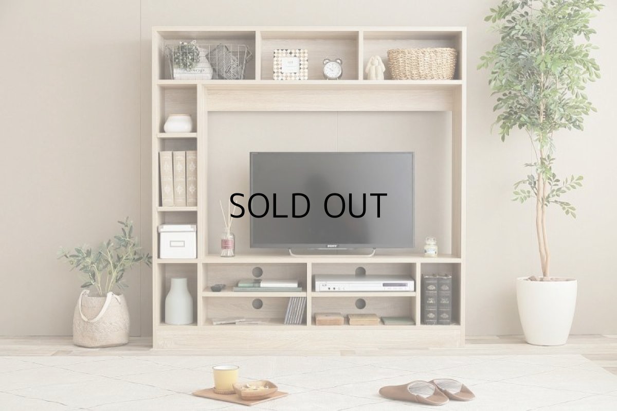 画像4: 【送料無料】テレビ台 ハイタイプ テレビボード 壁寄せ 壁寄せテレビ おしゃれ 壁面収納 送料無料 134003 (4)