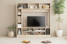 画像4: 【送料無料】テレビ台 ハイタイプ テレビボード 壁寄せ 壁寄せテレビ おしゃれ 壁面収納 送料無料 134003 (4)