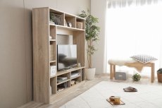 画像5: 【送料無料】テレビ台 ハイタイプ テレビボード 壁寄せ 壁寄せテレビ おしゃれ 壁面収納 送料無料 134003 (5)