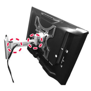 画像13: 【22〜40型対応】VESA規格対応テレビ壁掛け金具 自由角度調節アームタイプ - LCD-2601【VESA75x75,100x100,200x100,200x200対応】