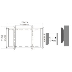 画像6: 【26〜55型対応】汎用テレビ壁掛け金具 角度固定薄型 - PLB-104S