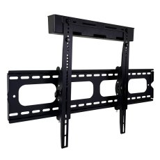 画像1: 【50〜90型対応】汎用テレビ壁掛け金具 上下角度調節 - PLB-117L ブラック ポケット付き (1)