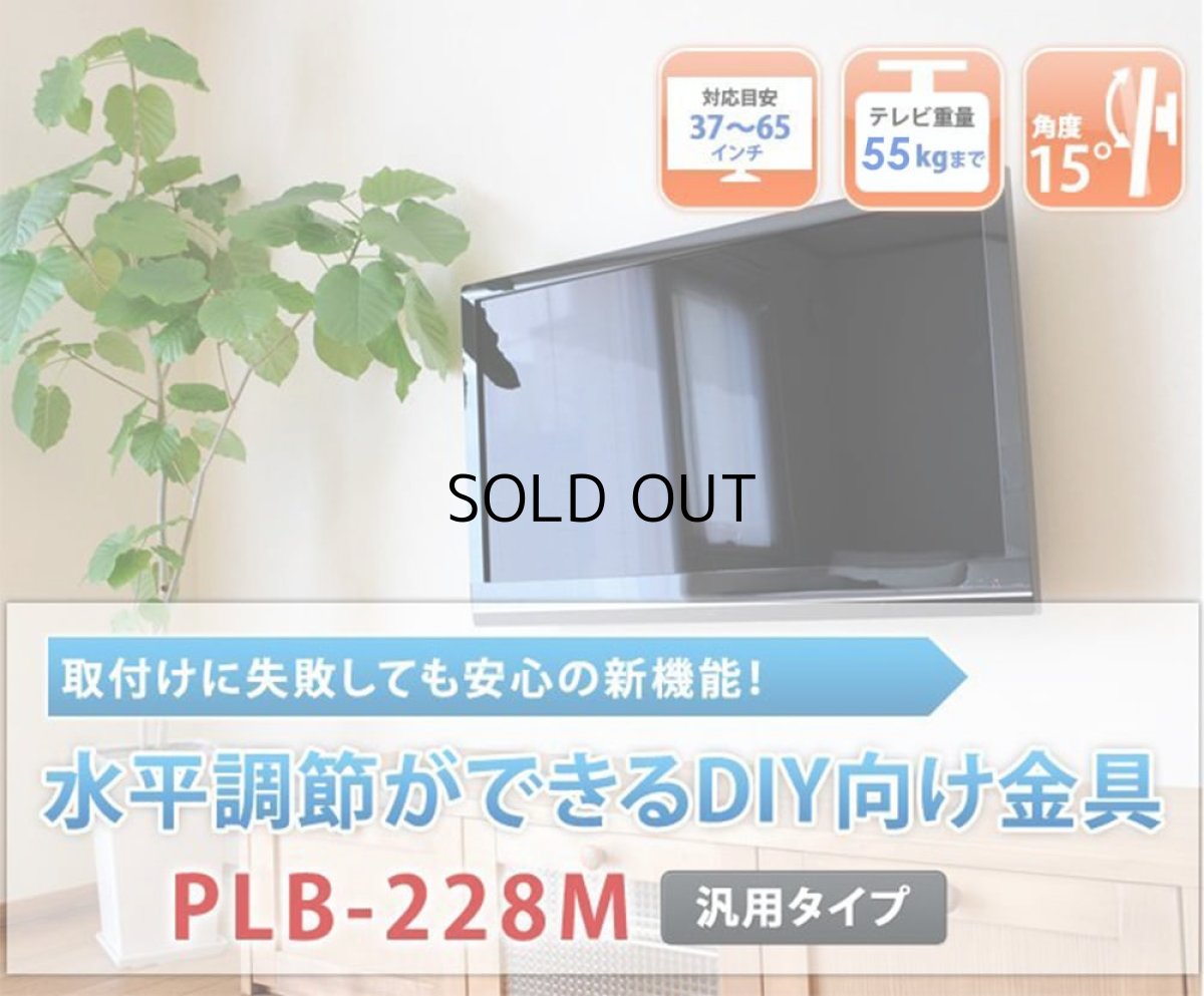 画像3: 【37〜65型対応】DIY向け汎用テレビ壁掛け金具 上下角度調節 - PLB-228M (3)