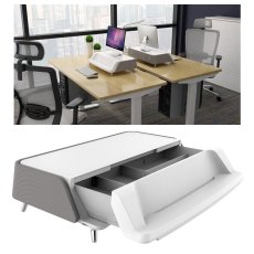 画像3: 【在庫一掃セール】UVライト除菌機能付きモニターテーブル 17〜30インチ向け 耐荷重10kg迄 モニター台 ディスプレイ台 (3)