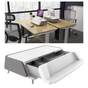 画像3: 【在庫一掃セール】UVライト除菌機能付きモニターテーブル 17〜30インチ向け 耐荷重10kg迄 モニター台 ディスプレイ台