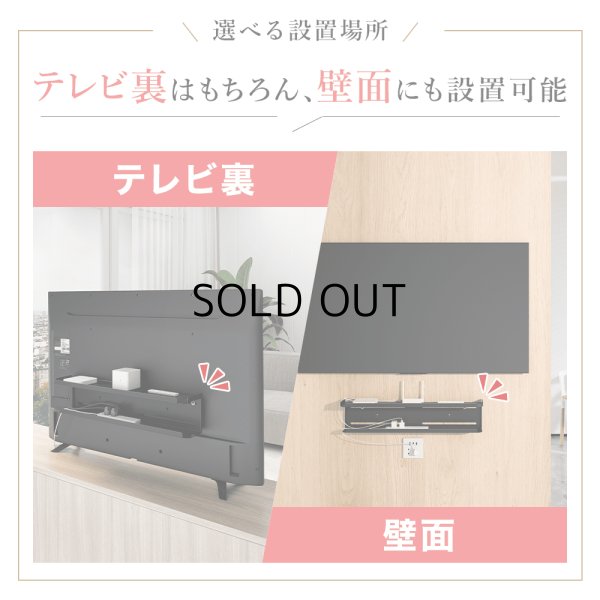 テレビ裏or壁面に設置】ラック シェルフ VESA規格対応 LS-BK08