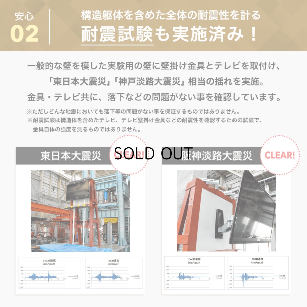 画像12: 【37〜75型対応】汎用テレビ壁掛け金具 上下角度調節 - PLB-117M ポケット付き (12)