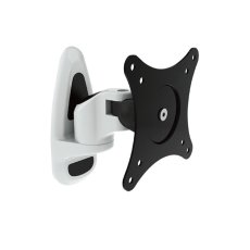 画像1: コンパクトテレビ壁掛け金具 ホワイト 15-24インチ対応 上下左右アームタイプ PRM-L17W (1)
