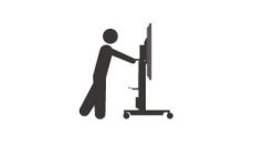 画像7: 【送料無料】国産テレビスタンド 電子黒板用電動昇降装置付スタンド (MH-6070) (7)