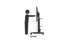 画像8: 【送料無料】国産テレビスタンド 電子黒板用電動昇降装置付スタンド (MH-6070) (8)