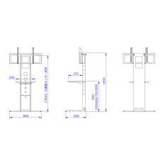 画像9: 【送料無料】国産テレビスタンド 55-70インチ対応 壁寄せテレビスタンド (9)