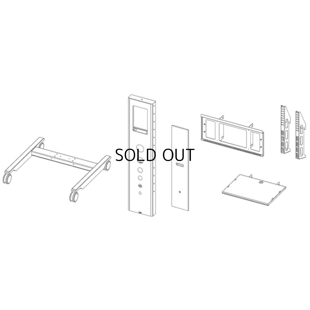 画像7: 【送料無料】国産テレビスタンド 70-90インチ対応 モニタワーラージ (7)