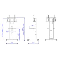 画像8: 【送料無料】国産テレビスタンド 40-65インチ対応 モニタワーレギュラー (8)