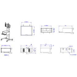 画像2: モニタワー専用オプション薄型機器収納ボックス(OP-BX02)