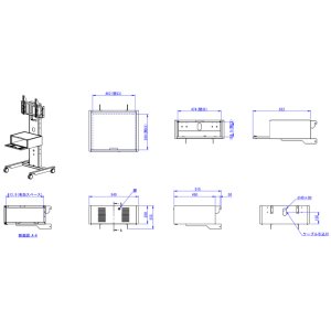 画像2: モニタワー専用オプション薄型機器収納ボックス(OP-BX02)