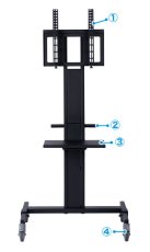 画像5: 【送料無料】国産テレビスタンド 40-55インチ対応 折りたたみスタンド(OS-4055) (5)