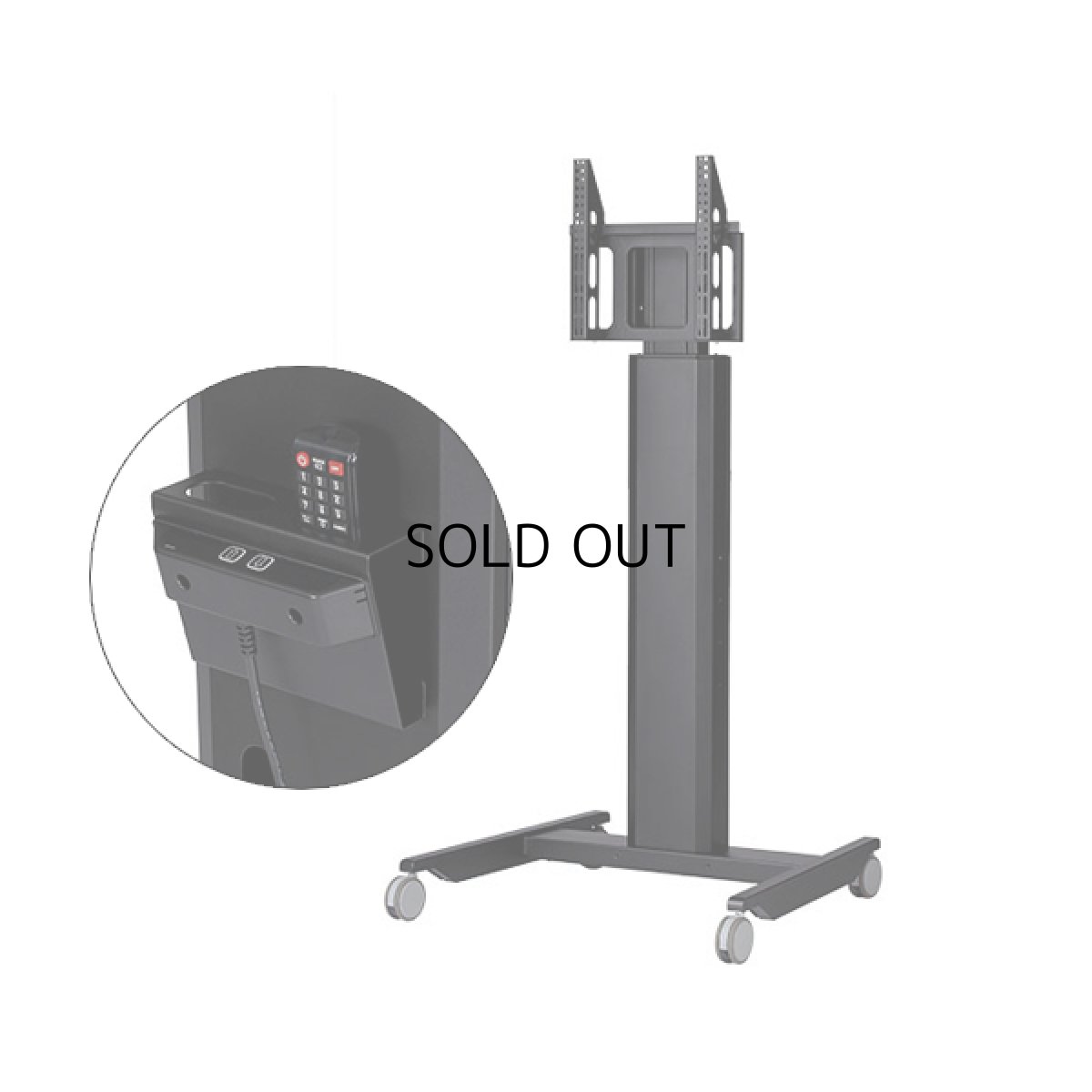 画像1: 【送料無料】国産テレビスタンド 40-55インチ対応 ハイポジションスタンド 電動昇降タイプ(HM-4055) (1)