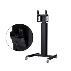 画像1: 【送料無料】国産テレビスタンド 40-55インチ対応 ハイポジションスタンド 電動昇降タイプ(HM-4055) (1)