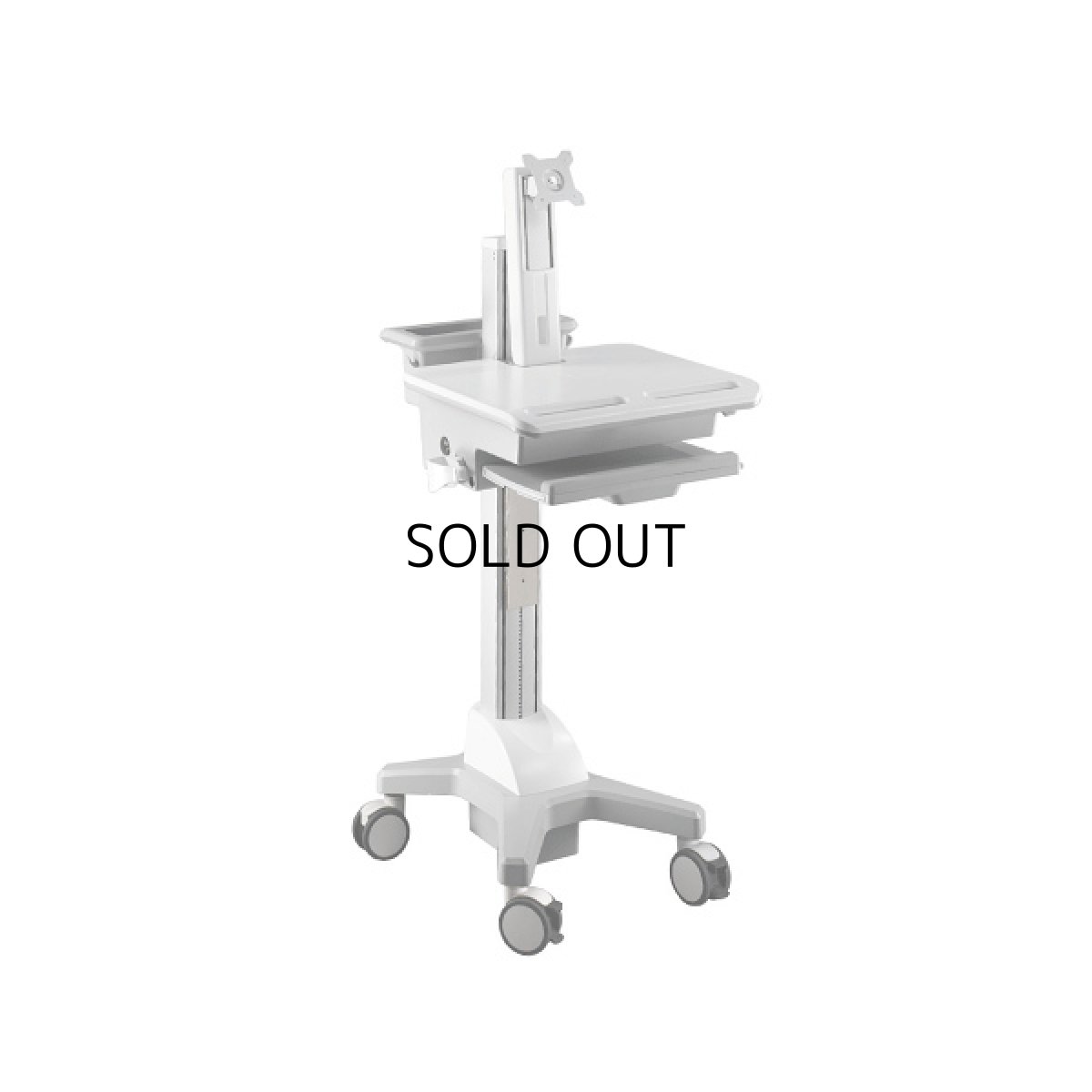 画像1: 【15-24型対応】PC作業に便利な大容量収納の移動式テレビスタンド - CNH02 (1)