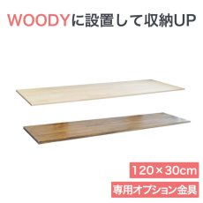 画像1: 【送料無料】WOODY専用 チャンネルサポート棚板　サイズ120×30cm　wdy-cshelf-12030 (1)