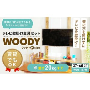 画像2: 賃貸でもOK！【37〜65型対応】テレビ壁掛け金具・DIAWALL・ディアウォール・2ｘ4材セット【ウッディ】WDY-117M