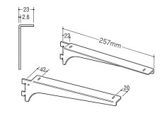 画像5: ウッディ専用チャンネルサポート用棚受けブラケット左右二個セット (5)