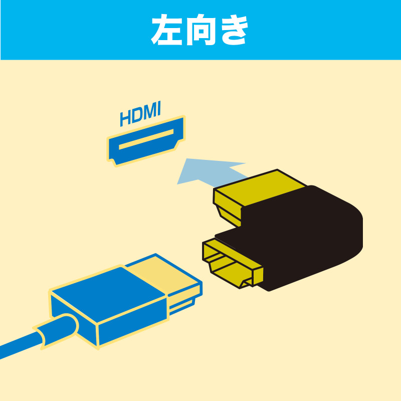 HDMIアダプタL型左AD-HD29LYL左向き