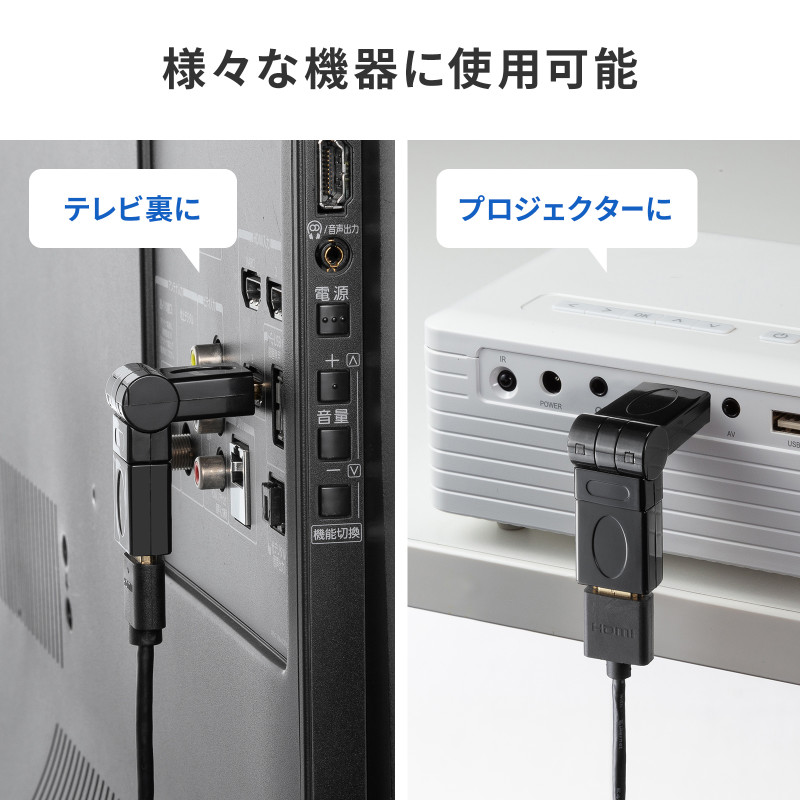HDMIコネクタ3DタイプAD-HD35様々な機種に使用可能