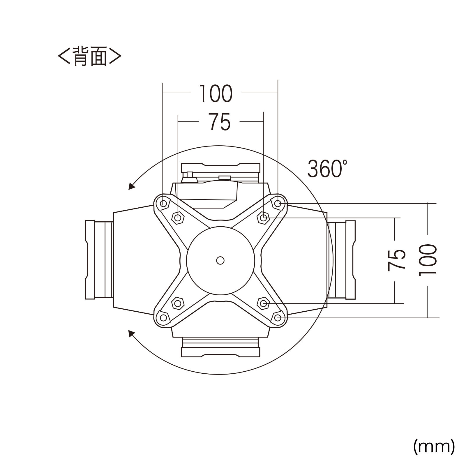 厚さ30mm対応iPad・タブレット用鍵付きVESA取付けホルダー　CR-LATAB30