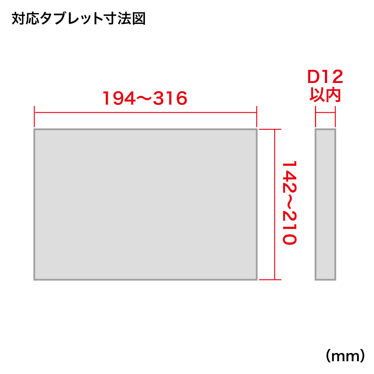 iPad・タブレット用VESA取付けホルダー　CR-LATAB5